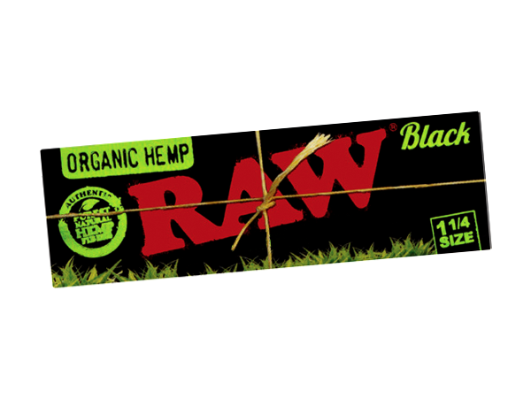 Raw Papel Para Forjar 1 1/4 Black Organic Hemp