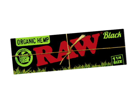 Raw Papel Para Forjar 1 1/4 Black Organic Hemp