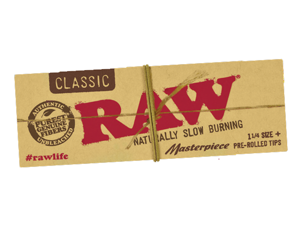 Raw Pre-Rolled Tips + Papel Para Forjar Classic 1 1/4